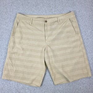 O'Neill Crossover Hybrid Boardshorts Men's Size 40 Tan Striped Quick-Dry